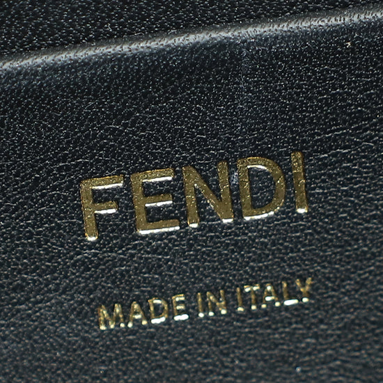 Fendi Bicolor FF Sheep Fur Mini Baguette Bag