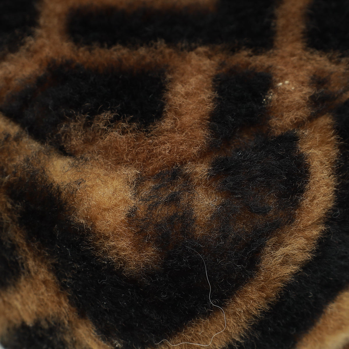 Fendi Bicolor FF Sheep Fur Mini Baguette Bag