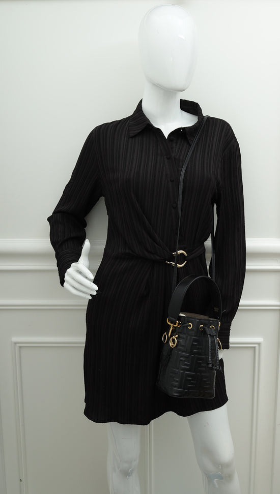 Fendi Black FF Embossed Mon Tresor Mini Bucket Bag-Fendi-THE CLOSET
