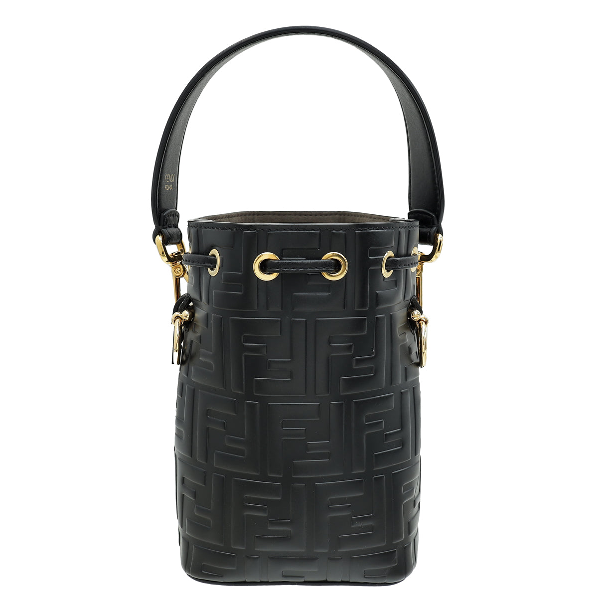 Fendi Black FF Embossed Mon Tresor Mini Bucket Bag-Fendi-THE CLOSET