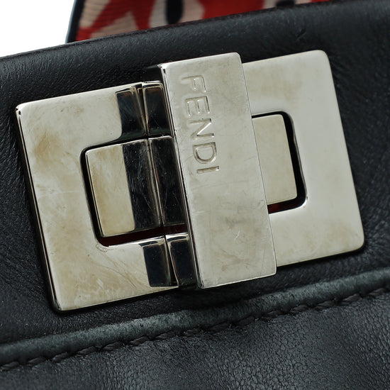 Fendi Black Peekaboo Bag W/ Twilly