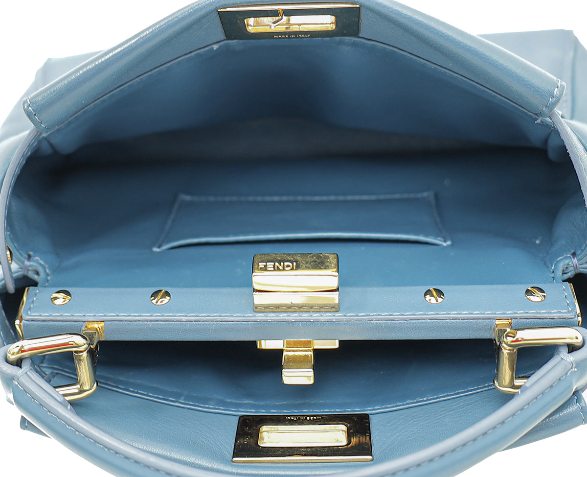 Fendi Blue Peekaboo Mini Bag