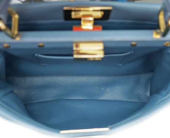 Fendi Blue Peekaboo Mini Bag