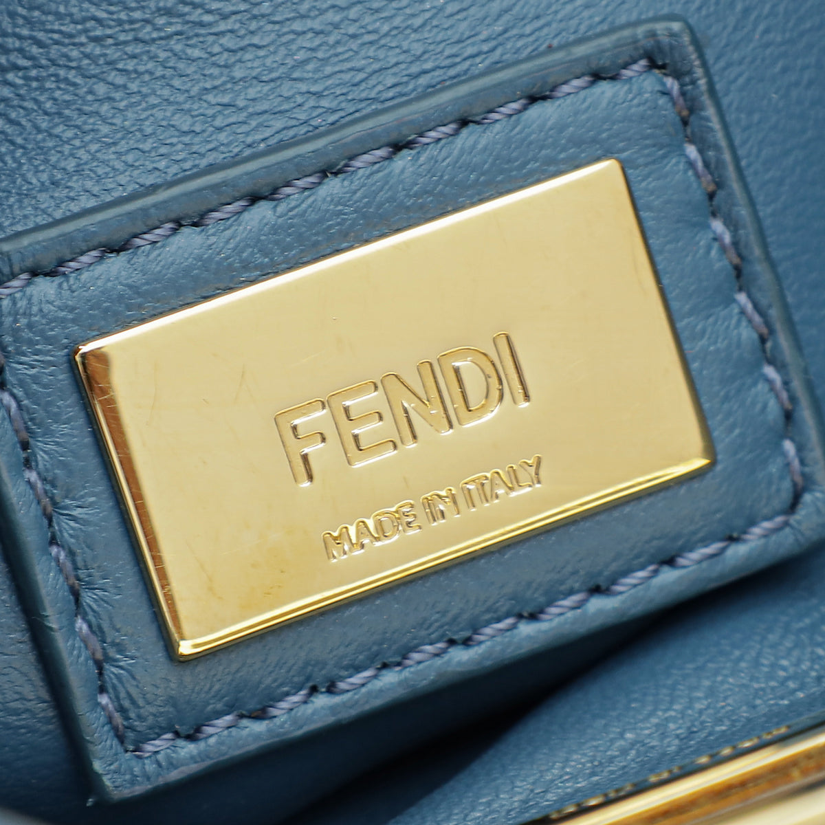 Fendi Blue Peekaboo Mini Bag