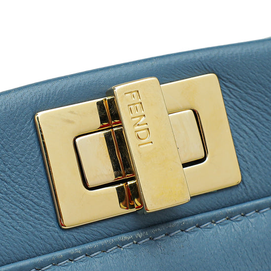 Fendi Blue Peekaboo Mini Bag