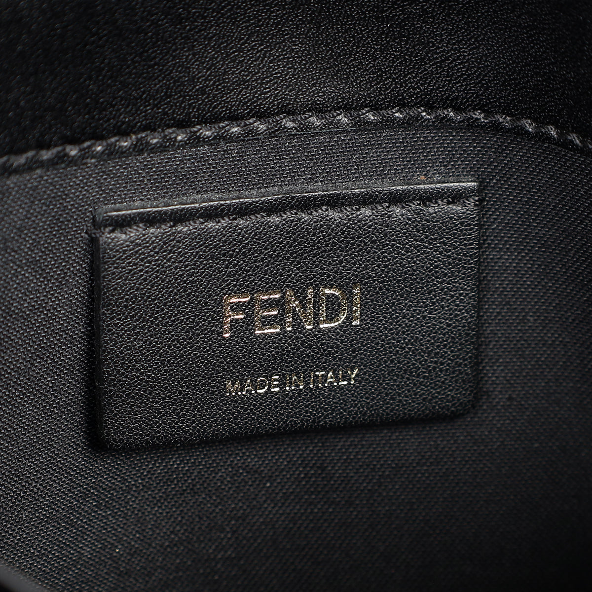 Fendi Black F Logo Wallet On Chain Clutch