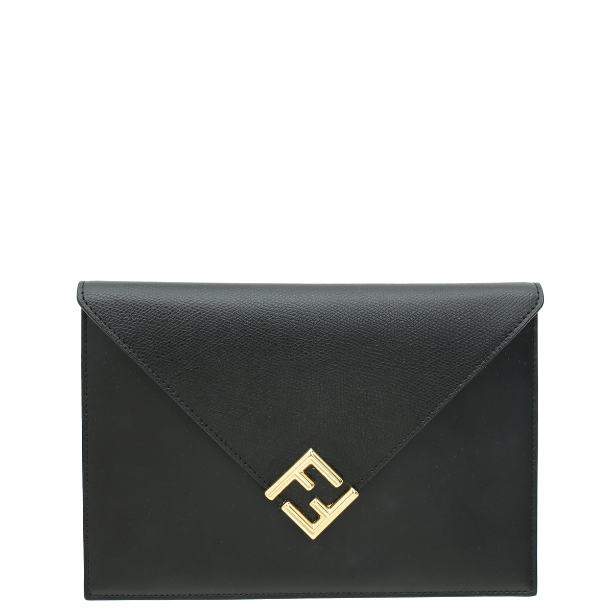 Fendi Black FF Diamonds Flat Pouch-Fendi-THE CLOSET