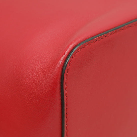 Fendi Red Mon Tresor Small Bucket Bag W/Mini Strap You