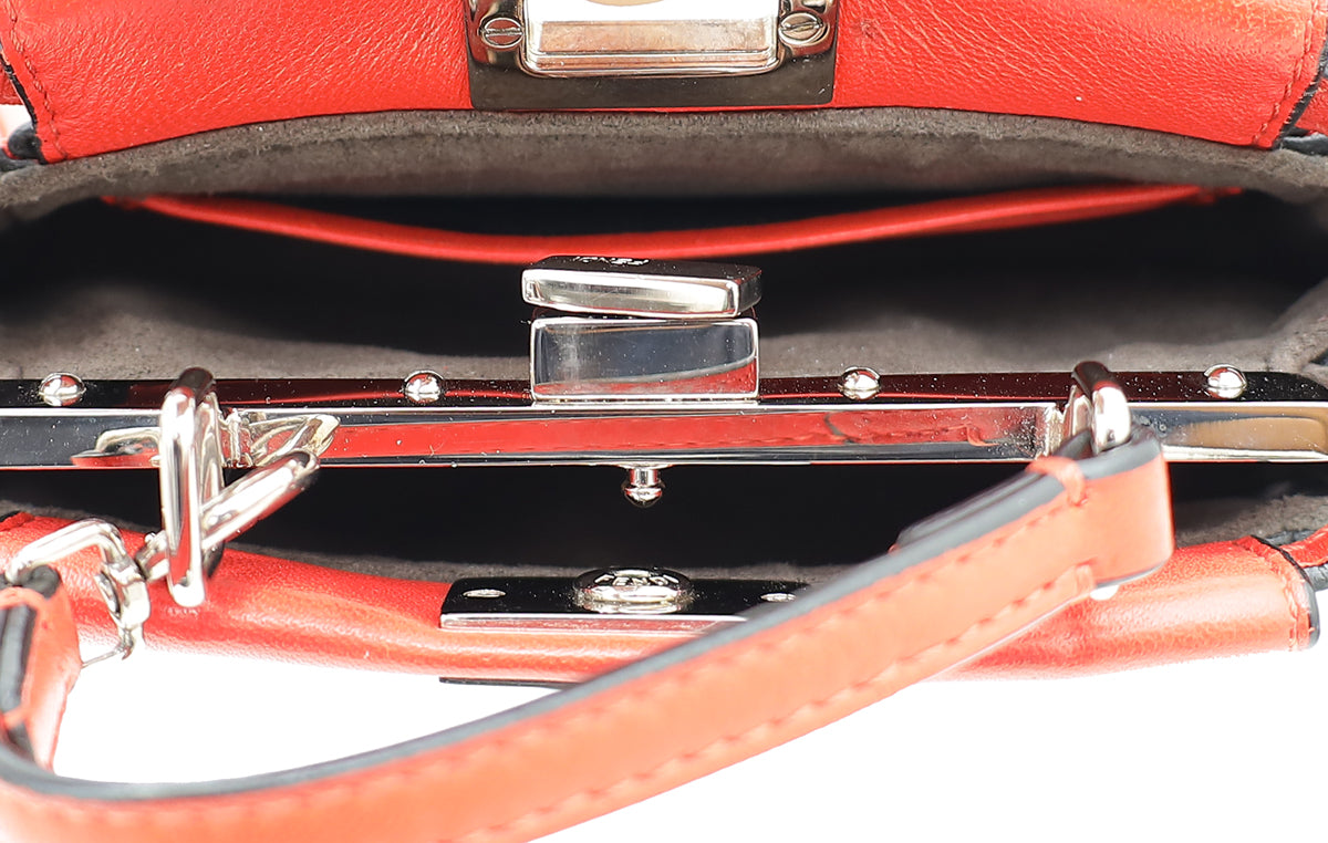 Fendi Red Peekaboo Micro Bag