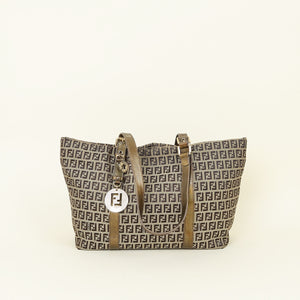 Fendi Tricolor Zucchino Shopping Tote Bag