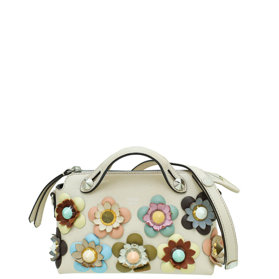 Fendi Off White Multicolor Flowerland Studded Mini By The Way Bag