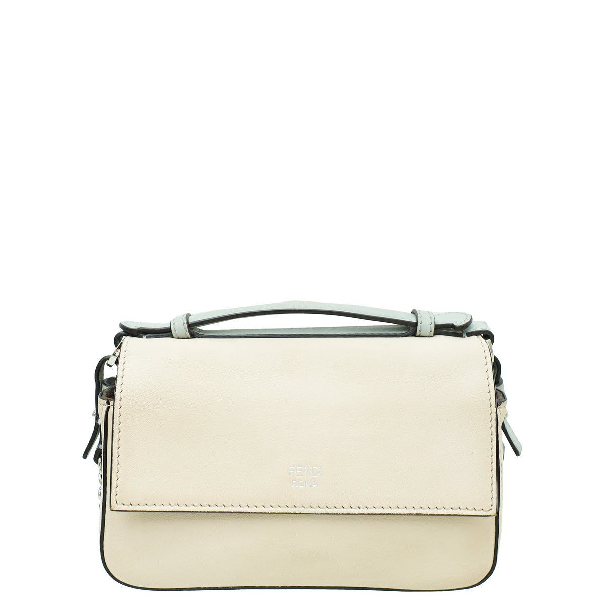 Fendi Bicolor Embroidered Studded Bow Micro Double Baguette Bag-Fendi-THE CLOSET