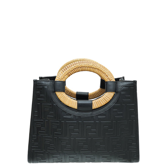 Fendi Black FF Embossed Runway Small Bag