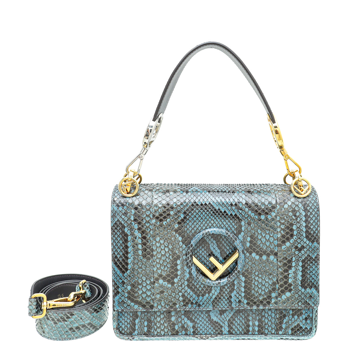 Fendi Bicolor Python Kan I Medium Bag-Fendi-THE CLOSET