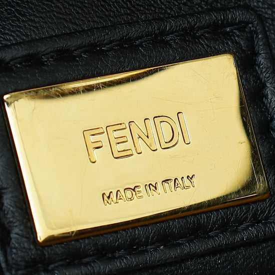 Fendi Bicolor Perforated Peekaboo Regular Bag