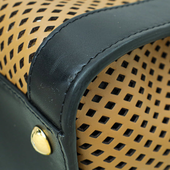 Fendi Bicolor Perforated Peekaboo Regular Bag