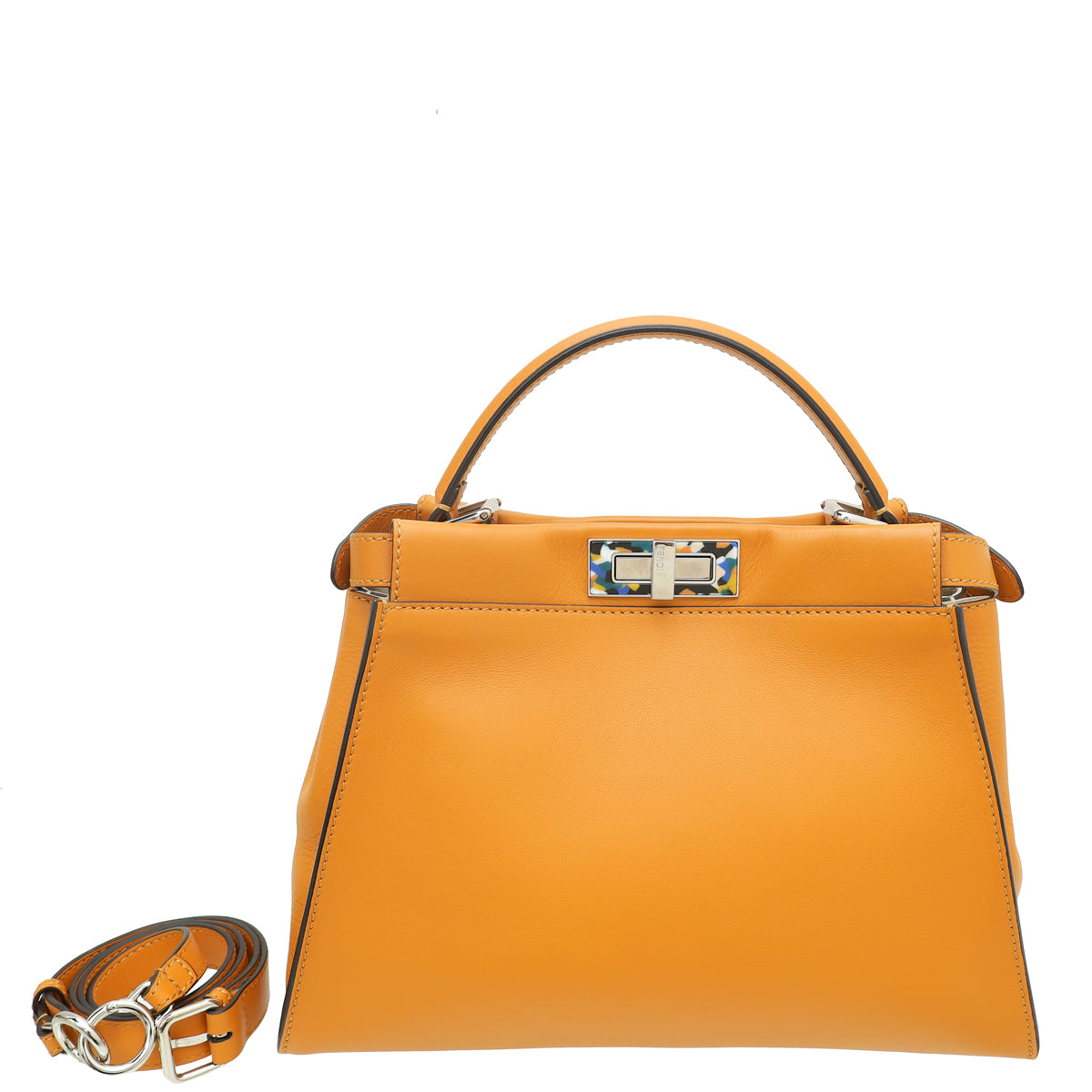 Fendi Ginger Latte Granite Plexiglass Peekaboo Regular Bag-Fendi-THE CLOSET