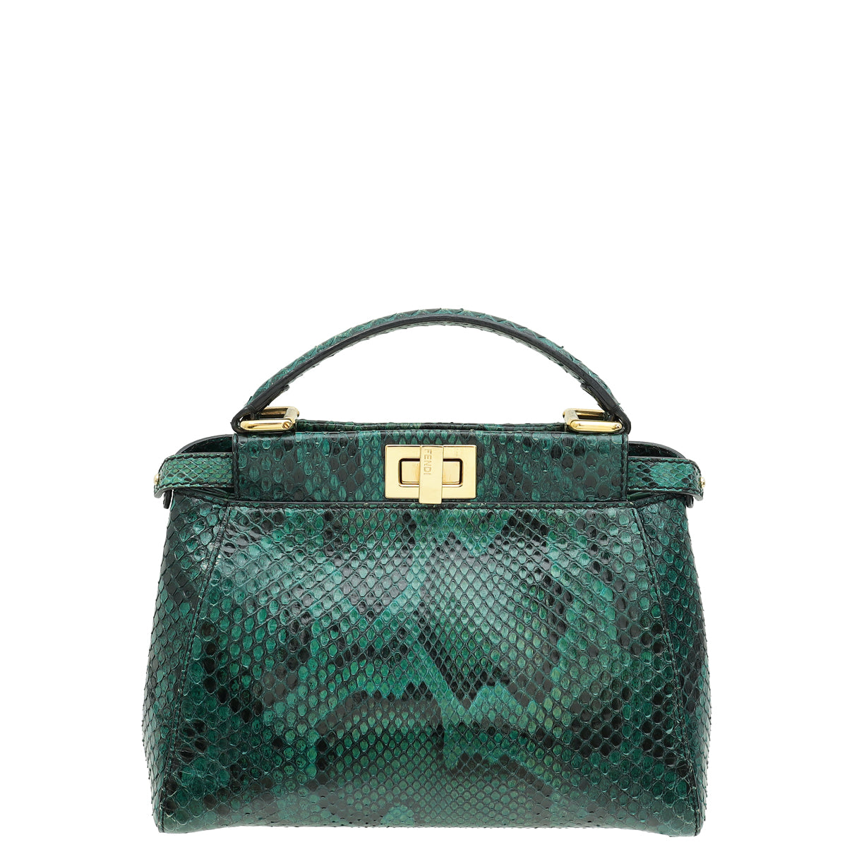 Fendi Green Python Peekaboo Mini Bag-Fendi-THE CLOSET