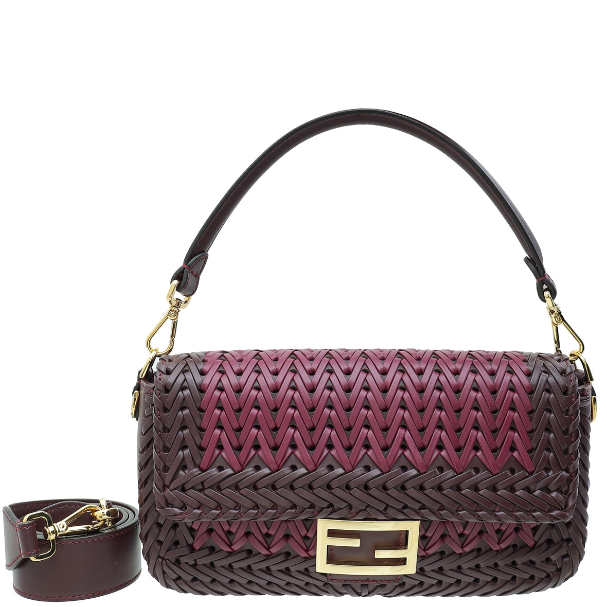 Fendi Bicolor Braided Baguette Bag-Fendi-THE CLOSET