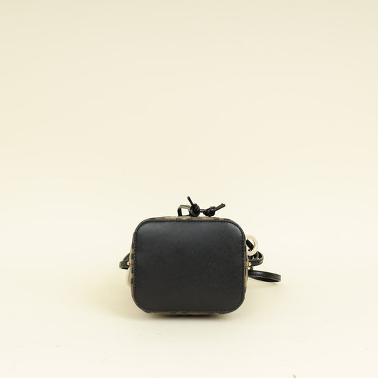 Fendi Bicolor FF Embossed Mon Tresor Mini Bucket Bag