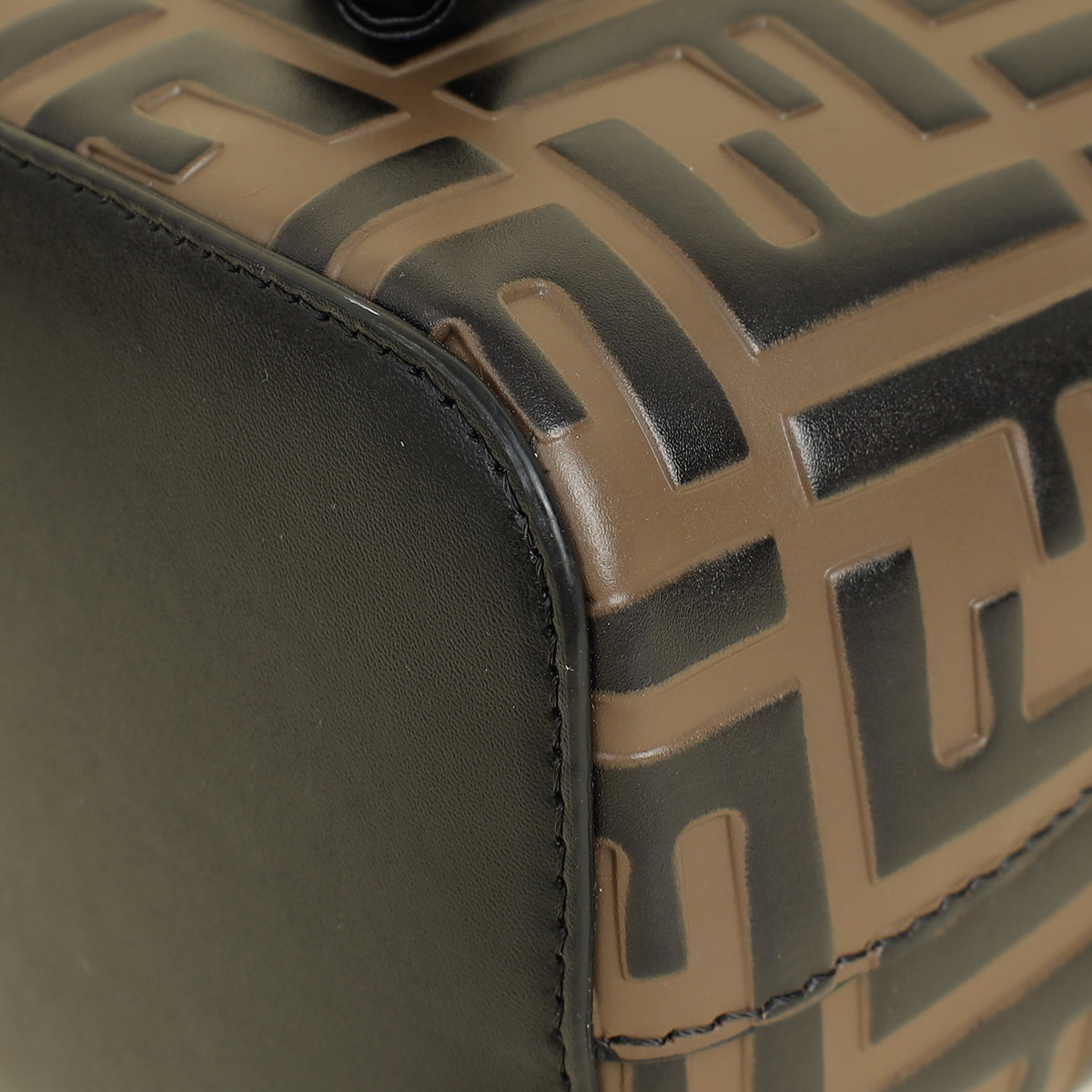 Fendi Bicolor FF Embossed Mon Tresor Mini Bucket Bag