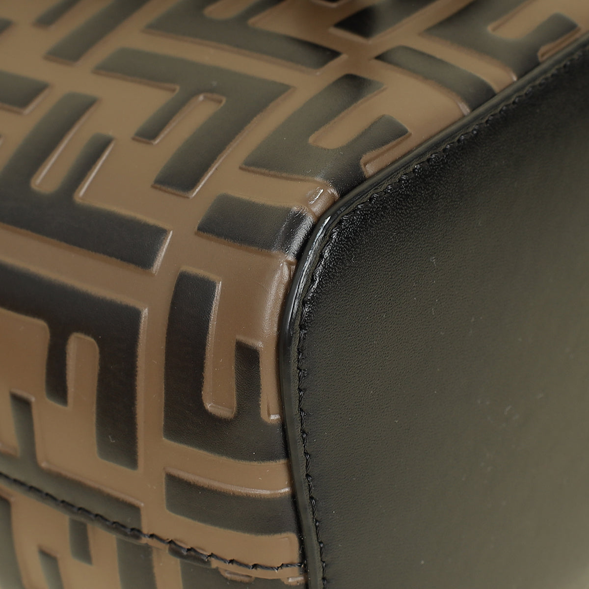 Fendi Bicolor FF Embossed Mon Tresor Mini Bucket Bag