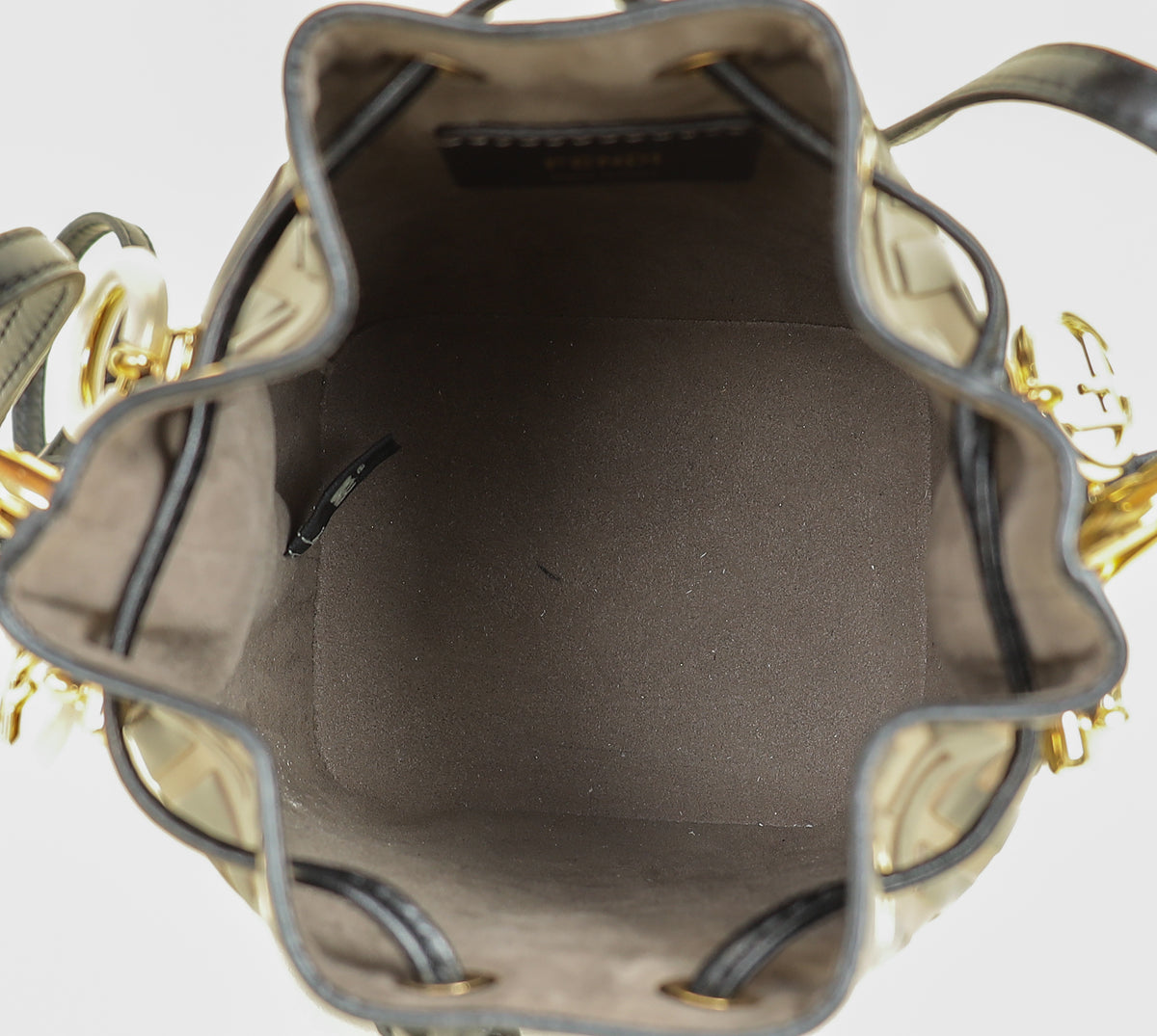 Fendi Bicolor FF Embossed Mon Tresor Mini Bucket Bag