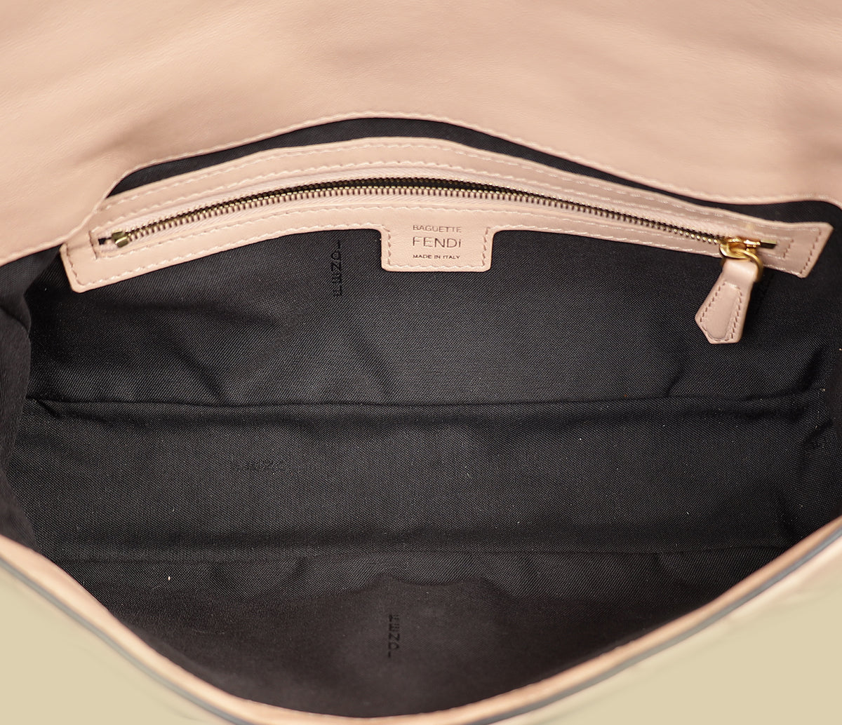 Fendi Peach FF Embossed Baguette Medium Bag-Fendi-THE CLOSET
