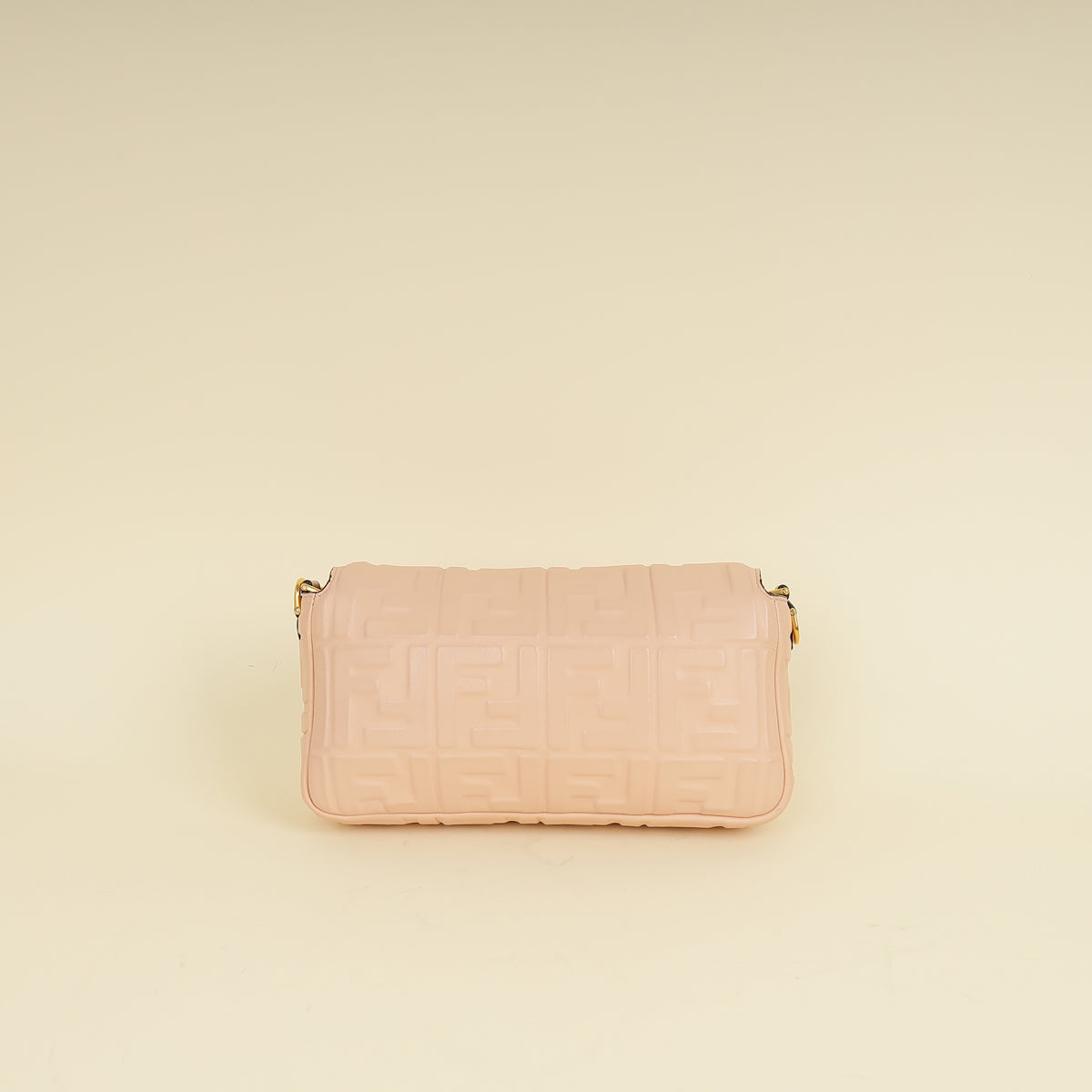Fendi Peach FF Embossed Baguette Medium Bag-Fendi-THE CLOSET