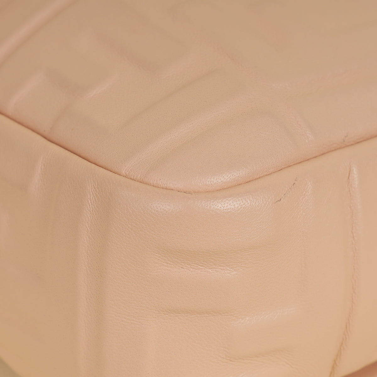 Fendi Peach FF Embossed Baguette Medium Bag-Fendi-THE CLOSET