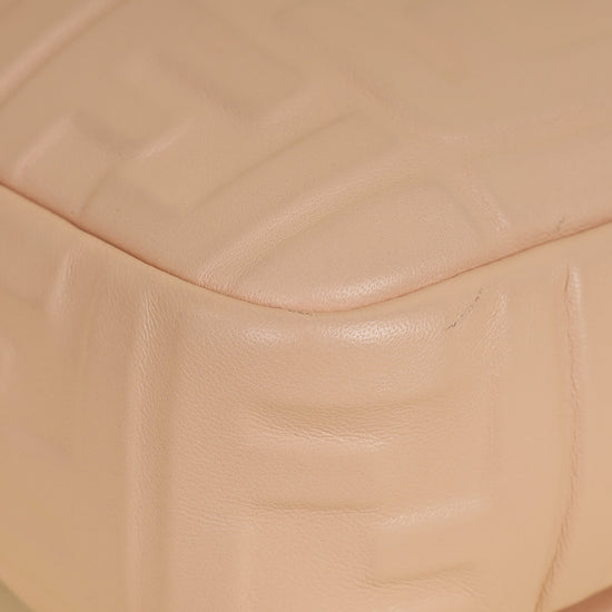 Fendi Peach FF Embossed Baguette Medium Bag-Fendi-THE CLOSET