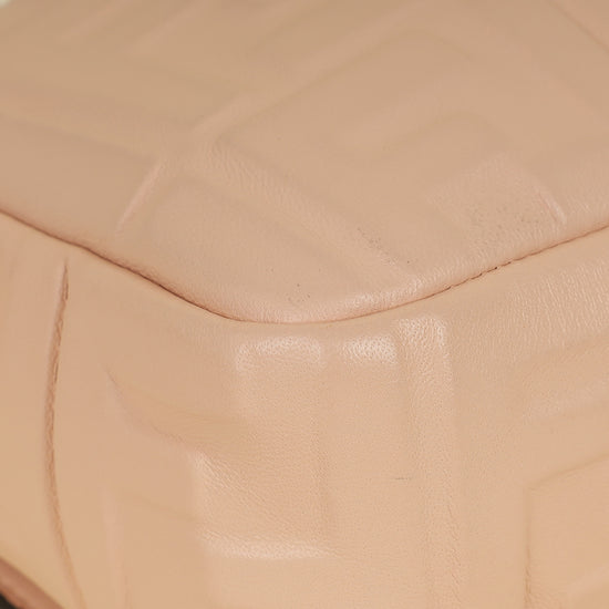 Fendi Peach FF Embossed Baguette Medium Bag-Fendi-THE CLOSET