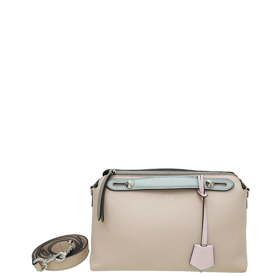By The Way Mini - Small Boston bag in dove grey leather
