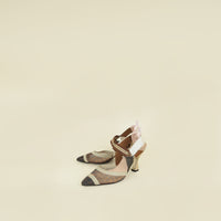 Fendi Multicolor Colibri Mesh Slingback Pump 38