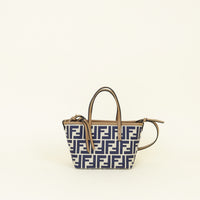Fendi Tricolor FF Jacquard Mini Roll Bag