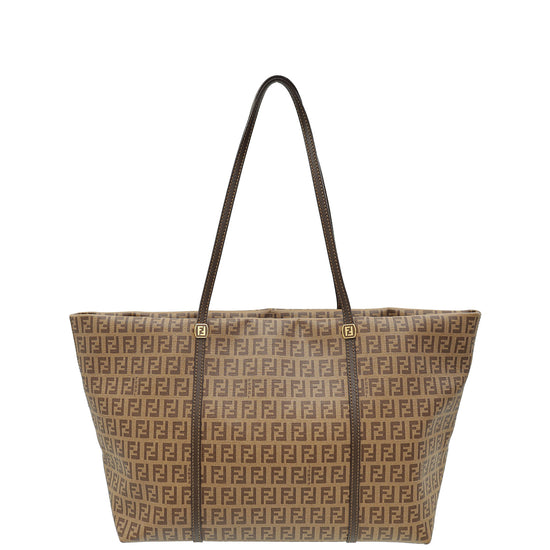 Fendi Brown Zucchino Superstar Tote Bag