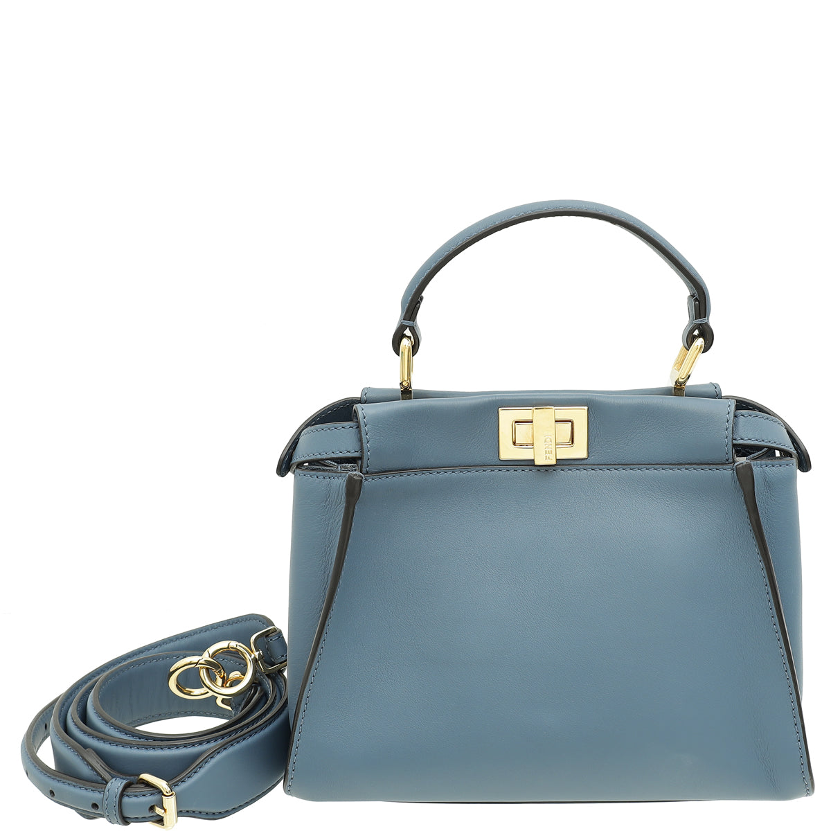 Fendi Dark Blue Peekaboo Mini Bag THE CLOSET