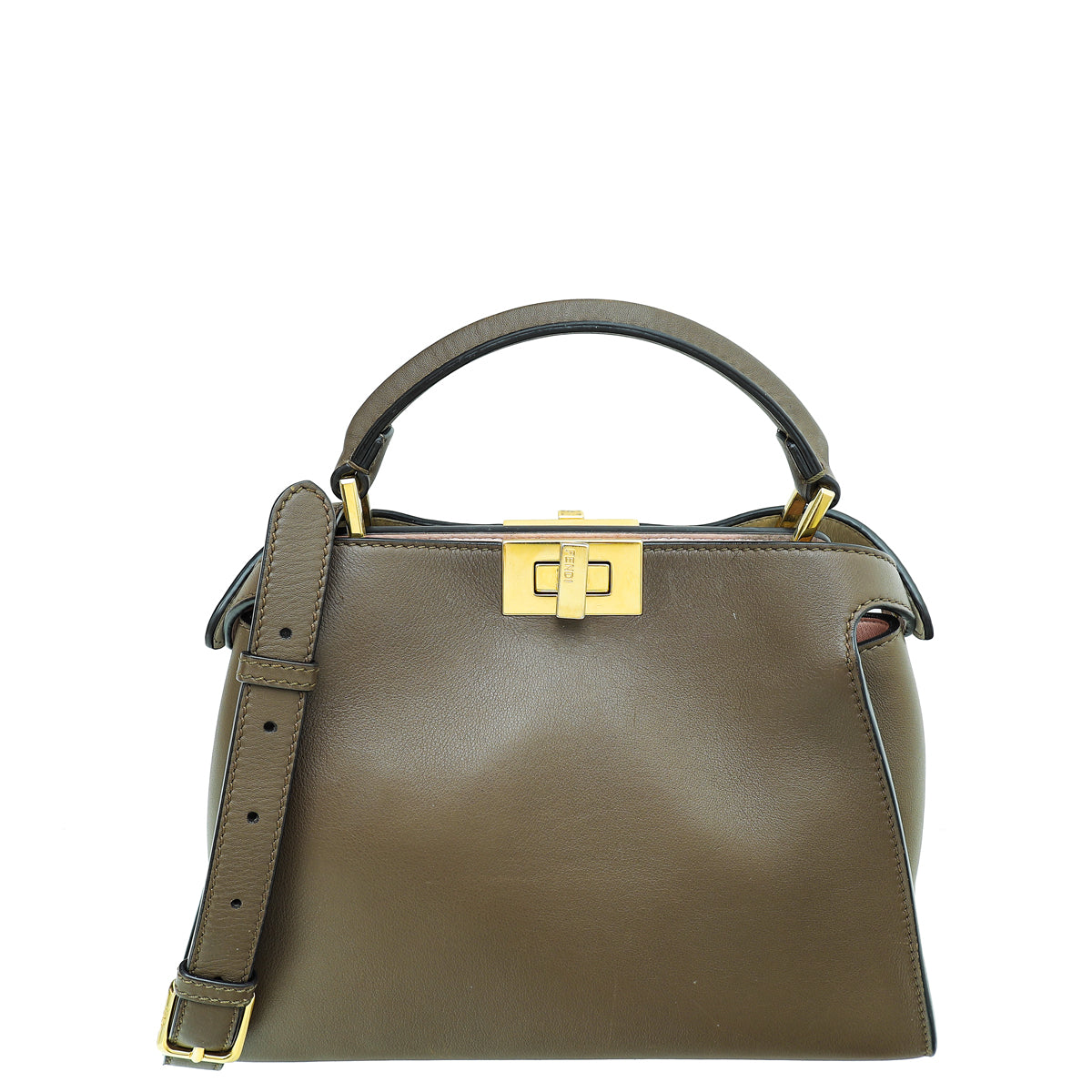 Fendi Brown Peekaboo Essentially Mini Bag-Fendi-THE CLOSET