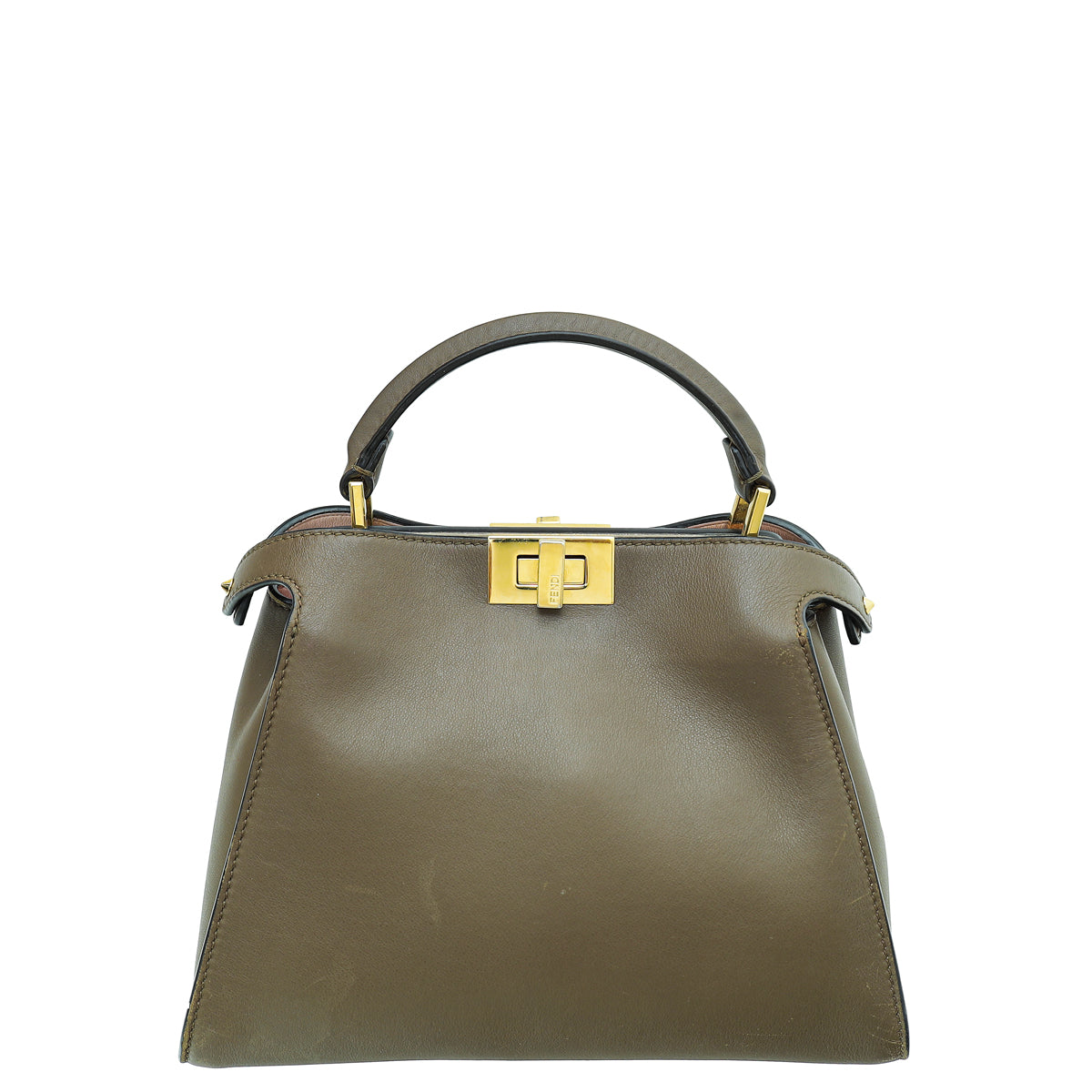 Fendi Brown Peekaboo Essentially Mini Bag-Fendi-THE CLOSET