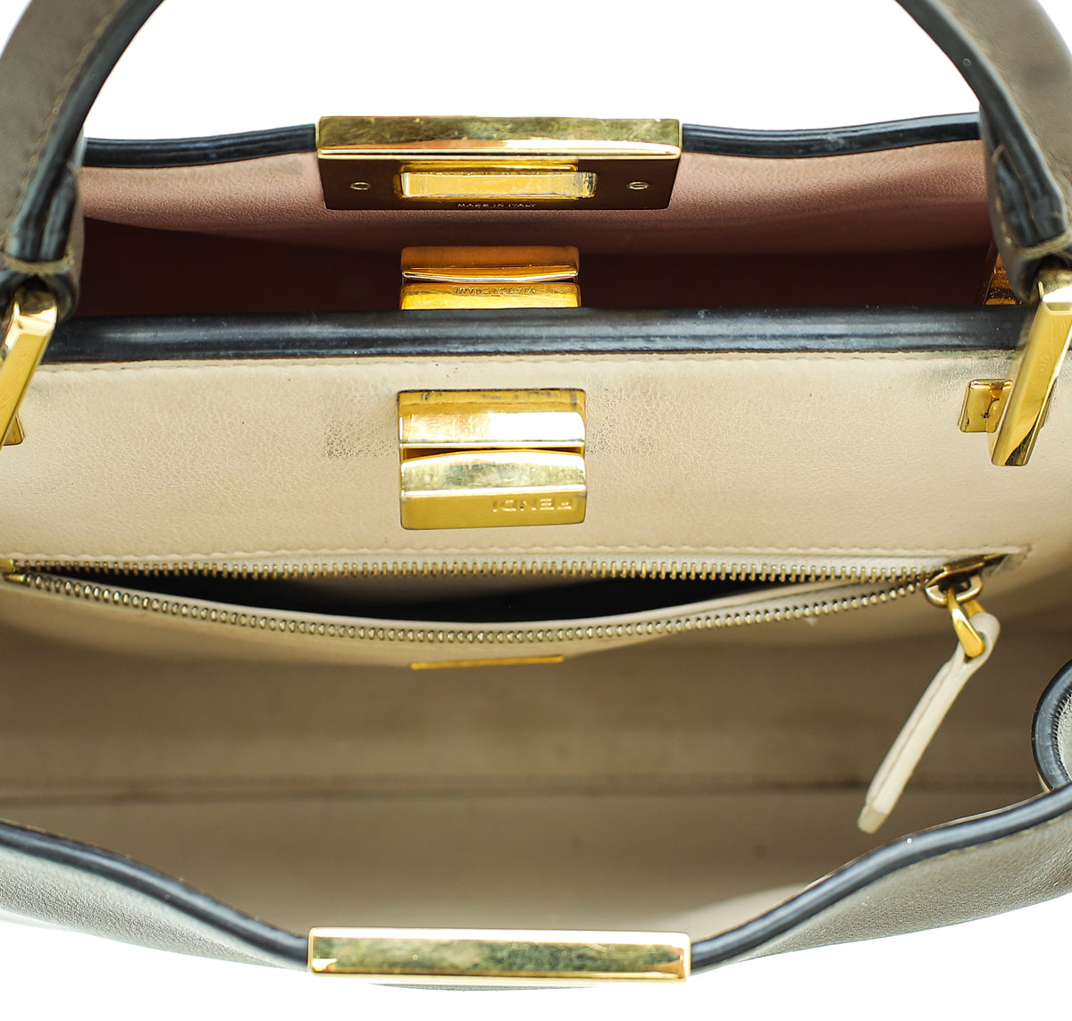 Fendi Brown Peekaboo Essentially Mini Bag