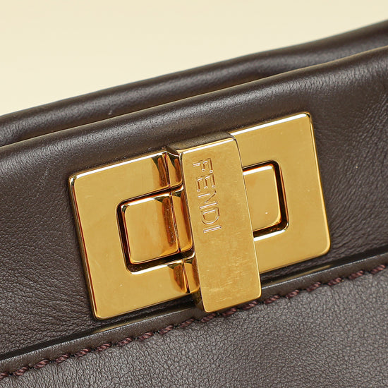 Fendi Dark Chocolate Peekaboo Mini Bag