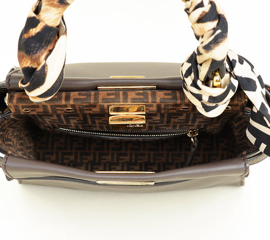 Fendi Dark Chocolate Peekaboo Mini Bag