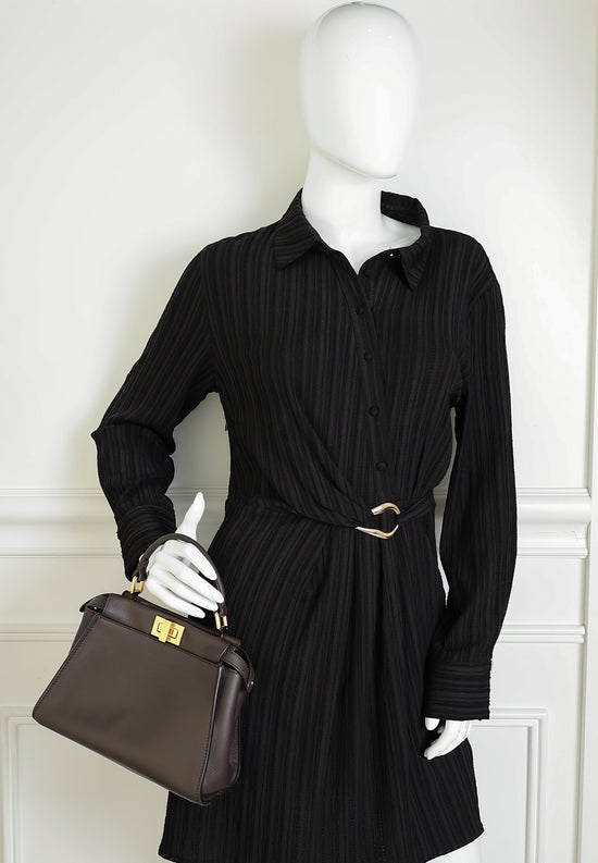 Fendi Dark Chocolate Peekaboo Mini Bag