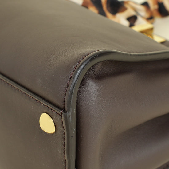 Fendi Dark Chocolate Peekaboo Mini Bag