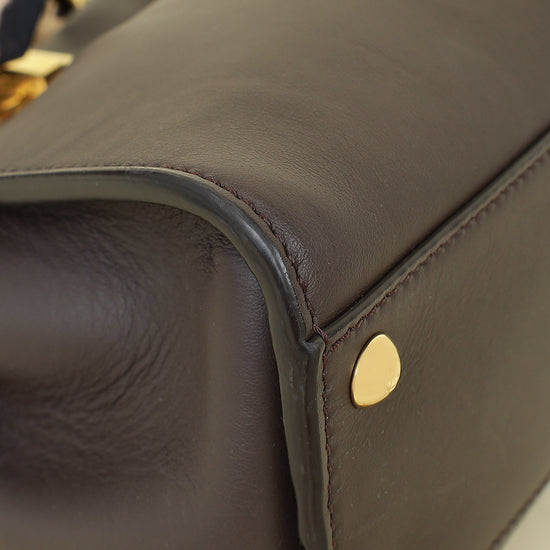 Fendi Dark Chocolate Peekaboo Mini Bag