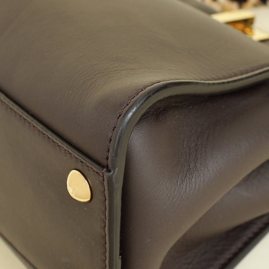 Fendi Dark Chocolate Peekaboo Mini Bag