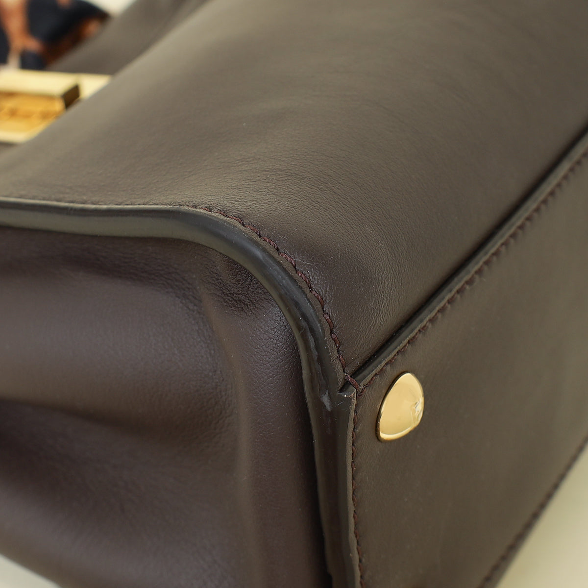 Fendi Dark Chocolate Peekaboo Mini Bag