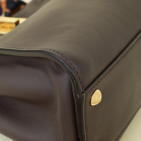 Fendi Dark Chocolate Peekaboo Mini Bag