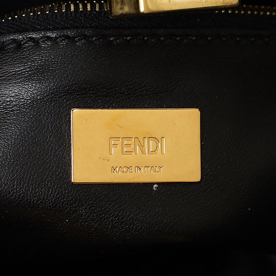 Fendi Black Ostrich Peekaboo Mini Bag
