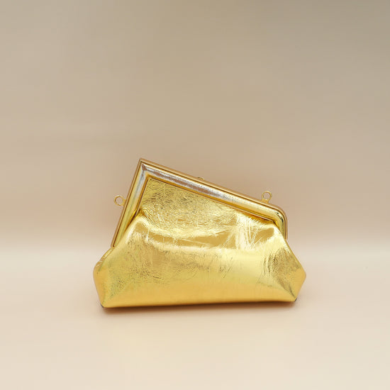 Fendi Gold First Small Laminated Bag
